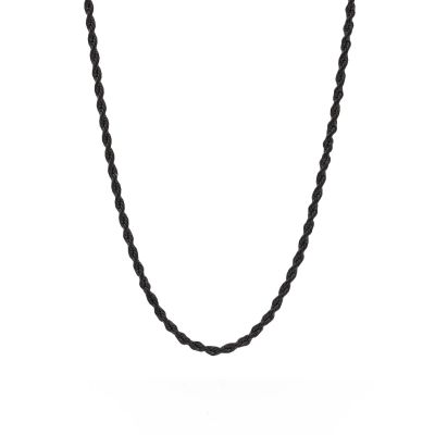 Classic Rope Chain Necklace [Black Stainless Steel]