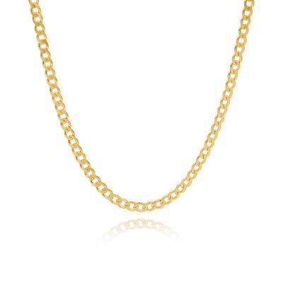 Curb Chain Necklace with Custom Nameplate [Gold Plated] - 3.5MM