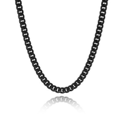 Cuban Link Chain Necklace [Black] - 6MM