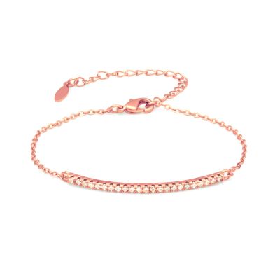 Aurora Pavé Bar Bracelet [Rose Gold Plated]