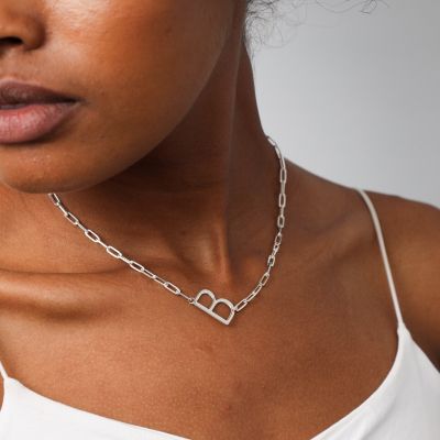 Be Yourself Initial Necklace [Sterling Silver]