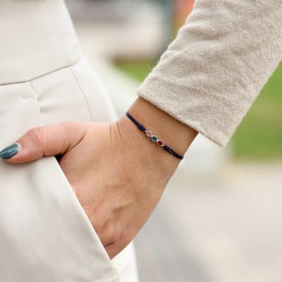 Birthstone Constellation Bracelet - Blue [Sterling Silver]