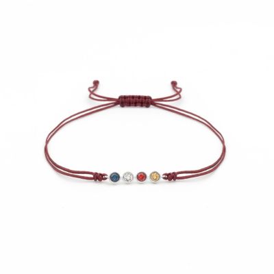 Birthstone Constellation Bracelet - Red [Sterling Silver]