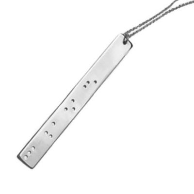 Unforgettable Memories Braille Necklace - Silver Plated