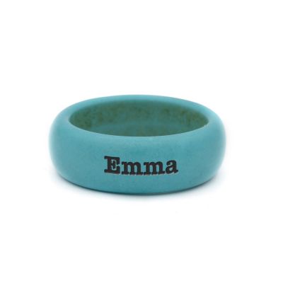 Turquoise Howlite Name Ring