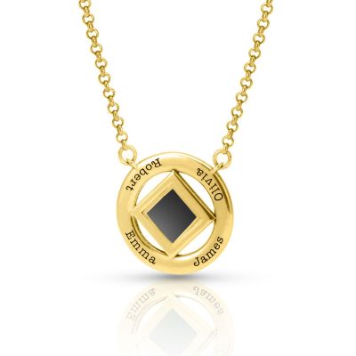 Blessed Halo Name Necklace with Nano Bible [18K Gold Vermeil]