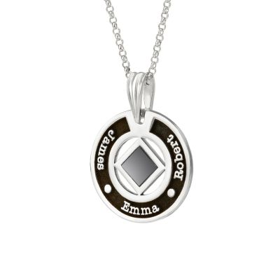 Halo Name Necklace With Nano Bible [Sterling Silver]