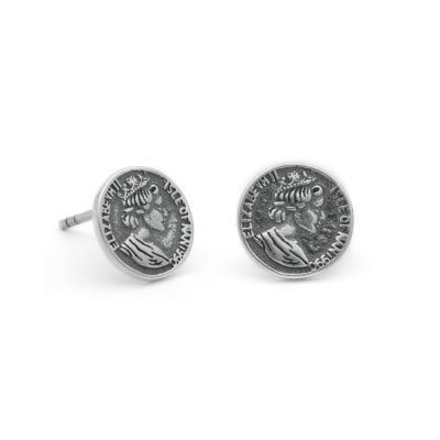 British Coin Stud Earrings [Sterling Silver]
