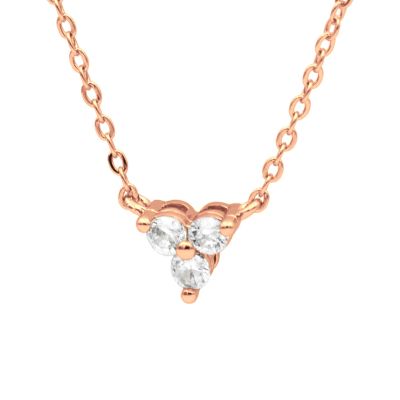 Crystal Bloom Necklace [Rose Gold Plated]