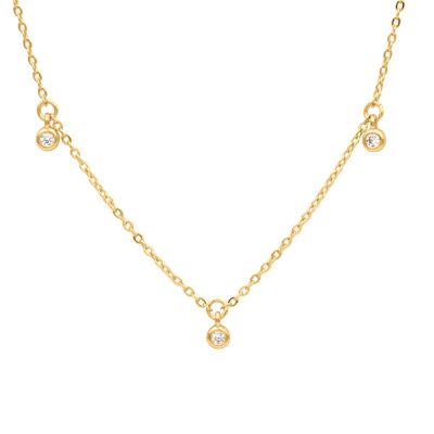 Crystal Blossom Necklace [Gold Plated]