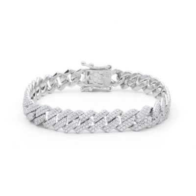Sparkling Curb Chain Bracelet [Sterling Silver]