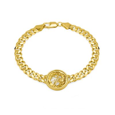 Cuban Link Chain Map Bracelet [18K Gold Vermeil]
