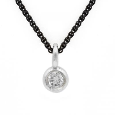 Enchanted Sparkle Necklace [Black Sterling Silver Chain]