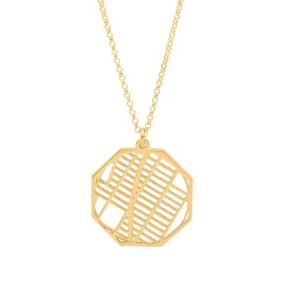 Family Paths Map Necklace [18K Gold Plated]