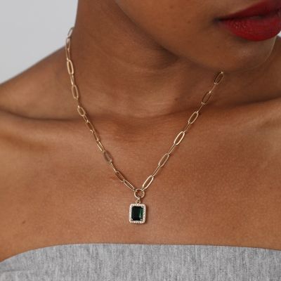 Green Halo Necklace