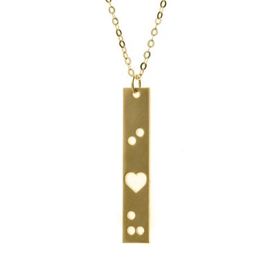 I Love You Braille Necklace [Classic]