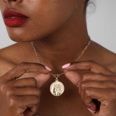 French Vintage Coin Necklace