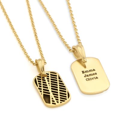 Small Map Tag Silhouette Necklace [18K Gold Vermeil]