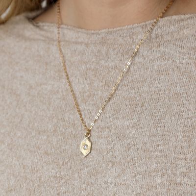 Sun Goddess Hexagon Necklace