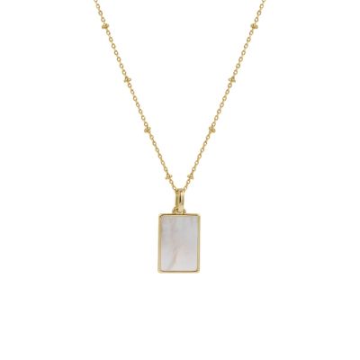 Ann Pearl Tag Necklace