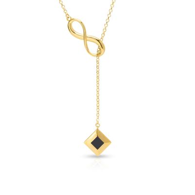 Lariat Infinity Necklace with Nano Bible [18K Gold Vermeil]