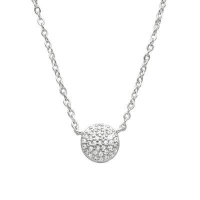 Pavé Circle Necklace With Crystals