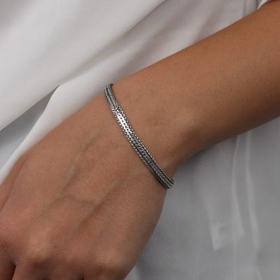 Madison Herringbone Bracelet [Sterling Silver]