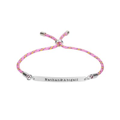 Adoring Touch Engraved Bracelet - Silver Plated