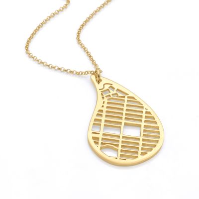 Threads Of Life Map Necklace [Gold Plated]