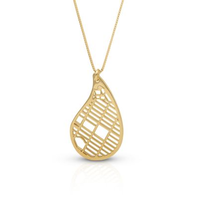 Threads Of Life Map Necklace [18K Gold Plated]