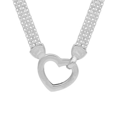 Ties of Heart Herringbone Necklace [Sterling Silver]