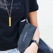 The Rule of 3 Braille Necklace - Gold Plated