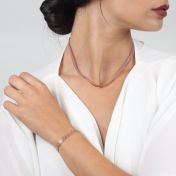 Herringbone Necklace [18K Rose Gold Plated]