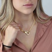 Family Circle Name Necklace [18K Gold Plated]