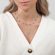 Classic Tag Initials Necklace [Sterling Silver]