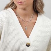 Classic Tag Initials Necklace [Sterling Silver]