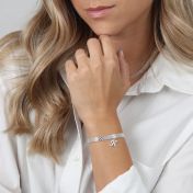 Herringbone Initial Bracelet [Sterling Silver]