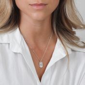 Classic Tag Initials Necklace [Sterling Silver]