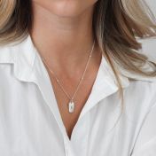 Classic Tag Initials Necklace [Sterling Silver]