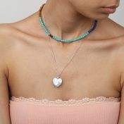 Turquoise Howlite and Lapis Necklace