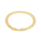 Curb Chain Bracelet with Custom Nameplate [Gold Plated] - 5MM