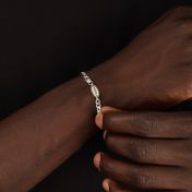 Curb Chain Bracelet with Custom Nameplate [Sterling Silver] - 3.5MM
