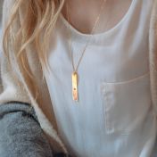 I Love You Braille Necklace - 14K Gold Plated