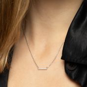 Aurora Pavé Bar Necklace