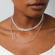 Be Yourself Initial Necklace [Sterling Silver]