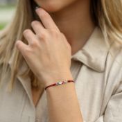 Birthstone Constellation Bracelet - Red [Sterling Silver]