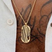 Classic Map Tag Necklace - 18K Gold Plated