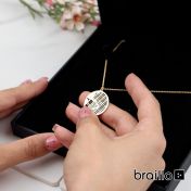 Memories Circle Map Silhouette Necklace [18K Gold Vermeil]