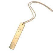 The Rule of 3 Braille Necklace - Gold Plated