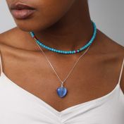 Deep Blue Hematite Necklace